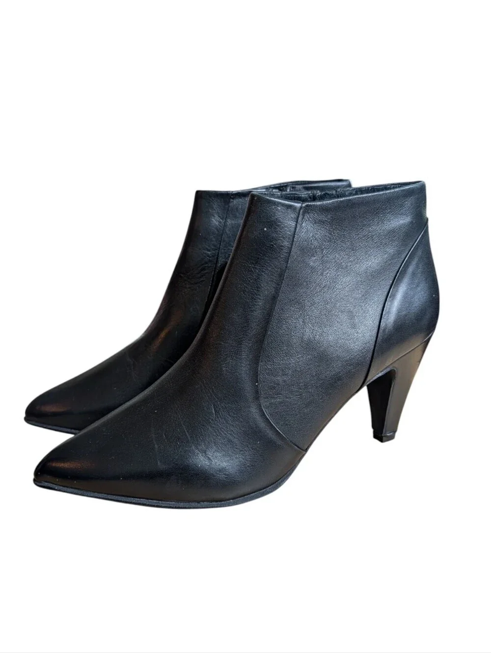 Fabianelli Italy Leather Pointed Toe Ankle Booties Heeled Boots EU 39/US 8.5